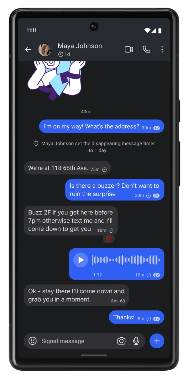 Signal安卓APK下载及高强度加密聊天界面